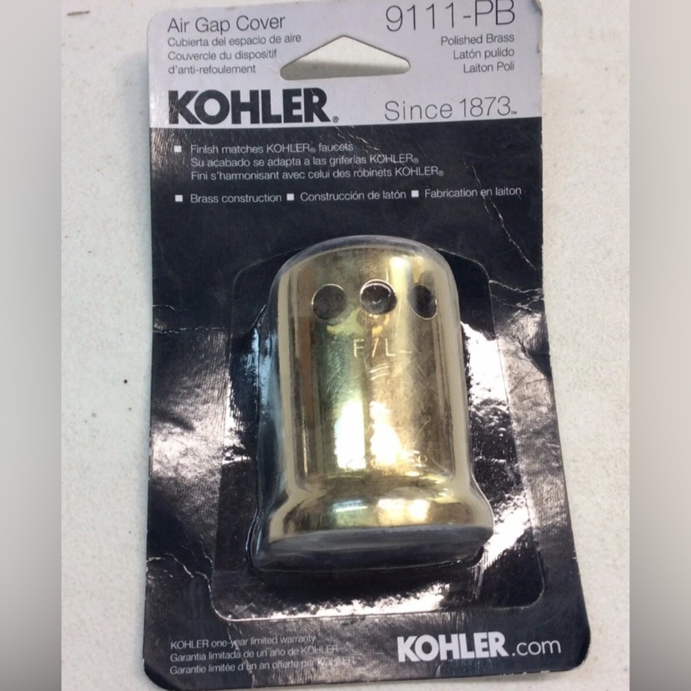 KOHLER Air Gap Cover 9111-PB polished brass Brand New